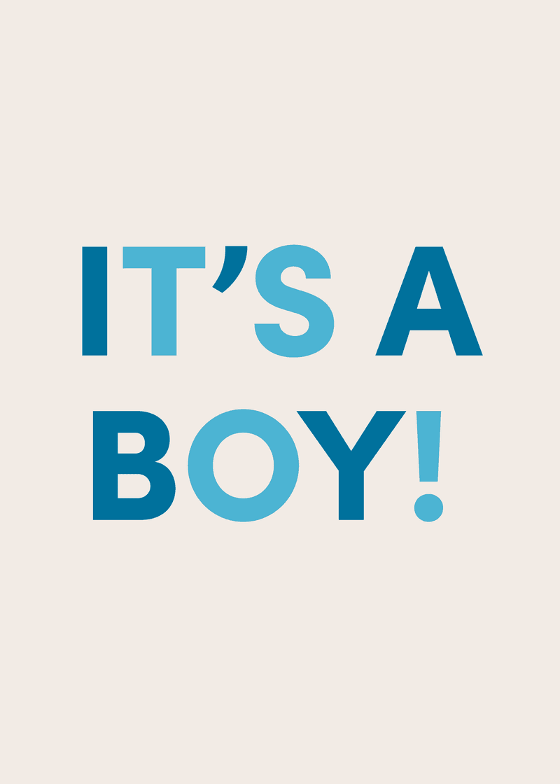 It's A Boy Greeting Card E9