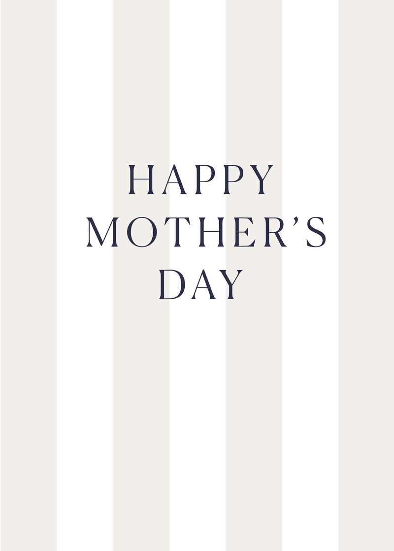 Mother's Day Stripes Greeting Card F1