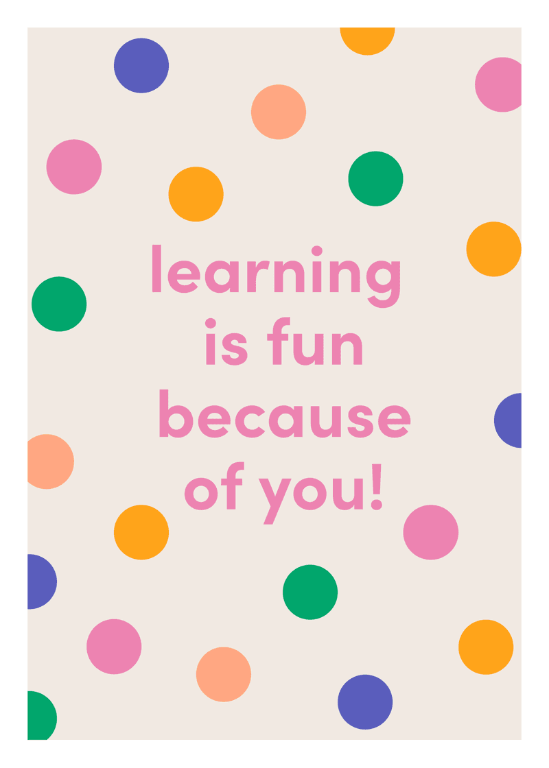 Learning is Fun Greeting Card P0