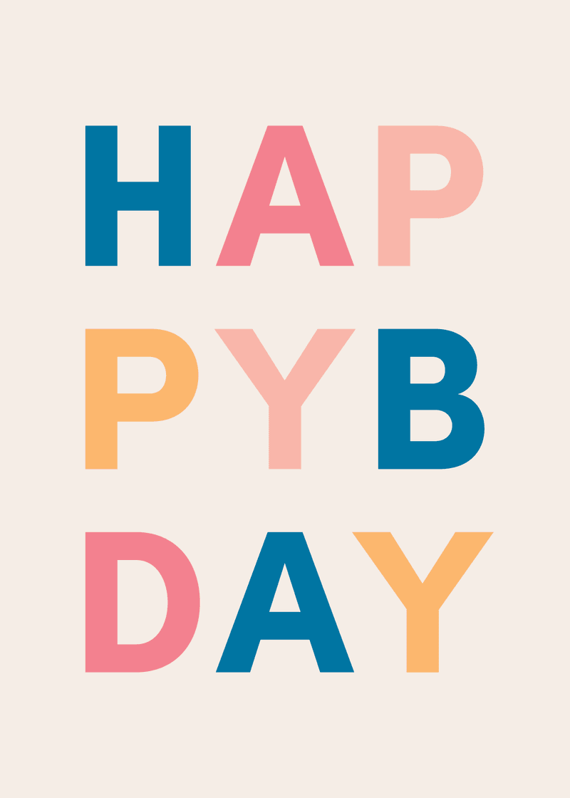 Happy Birthday Letters Greeting Card O4