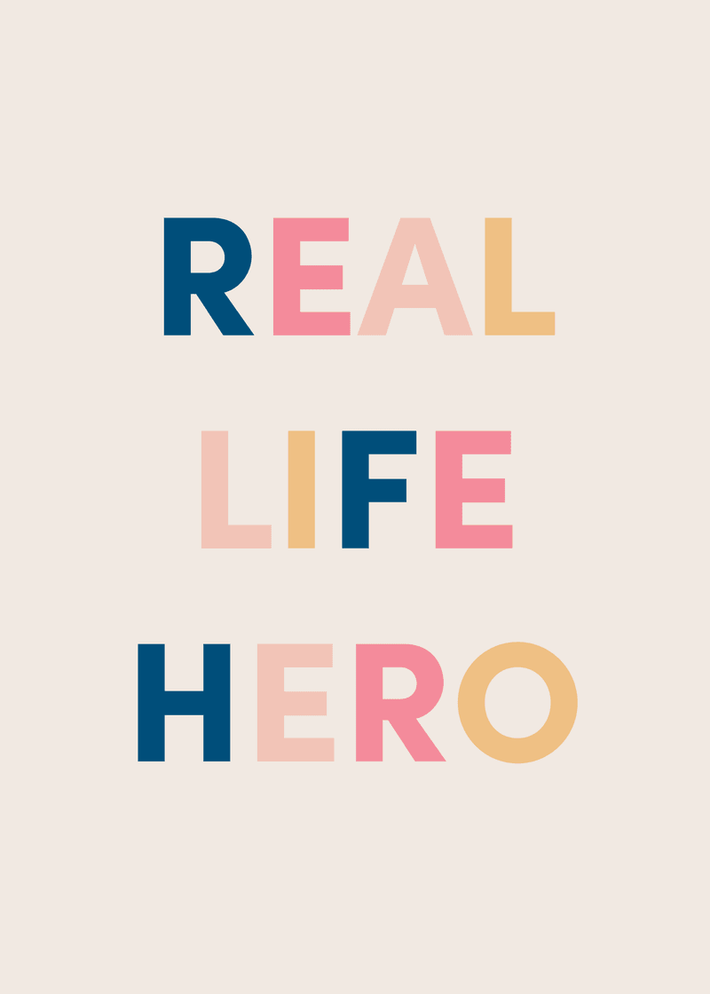 Real Life Hero Greeting Card F5