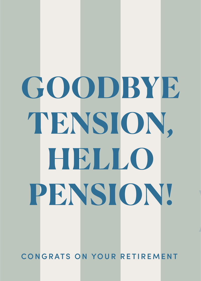 Hello Pension Greeting Card C8