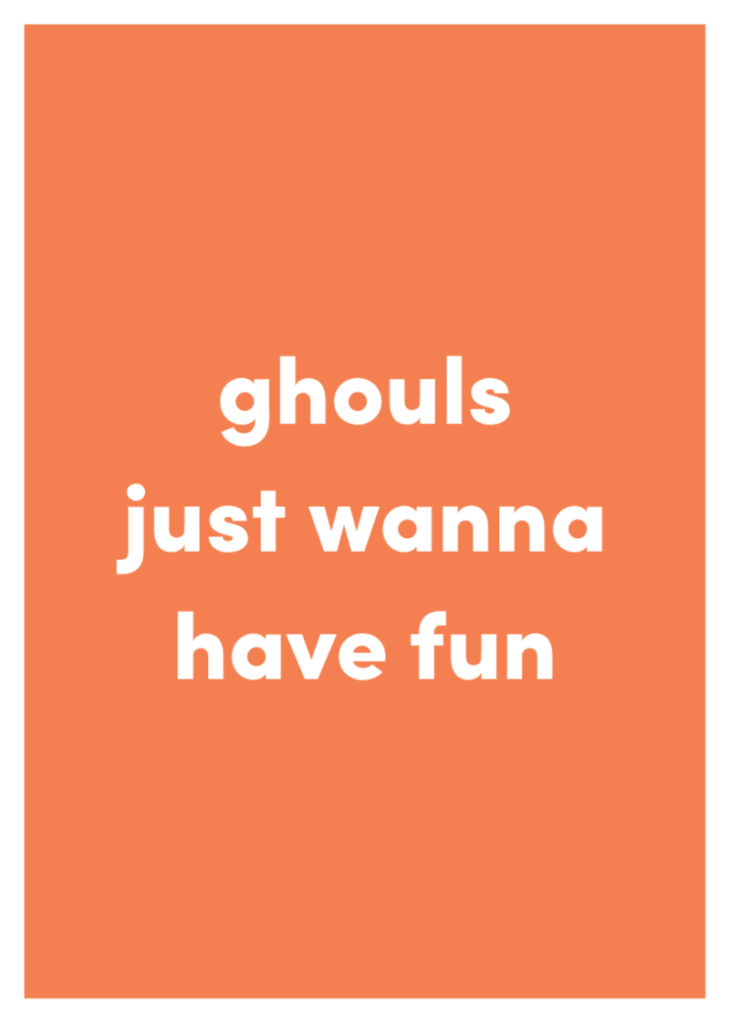 Ghouls Greeting Card A0