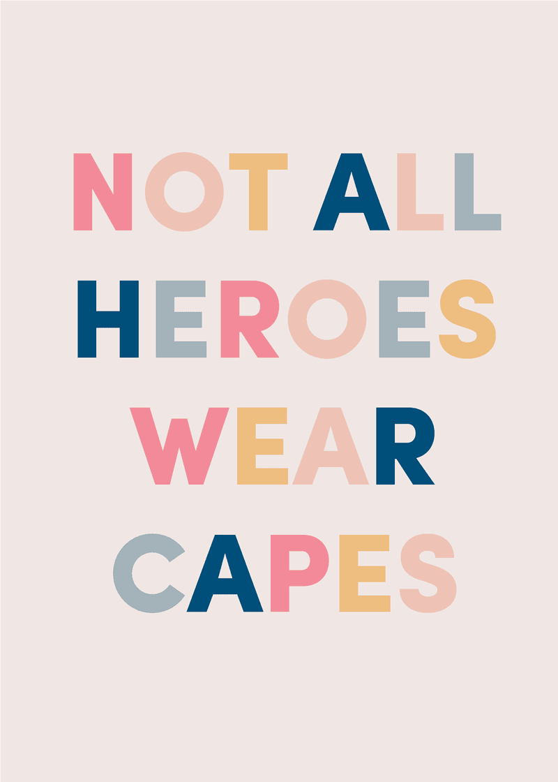 Heroes Greeting Card A1