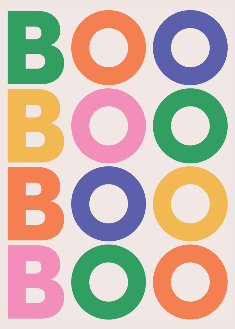 Boo Greeting Card D8