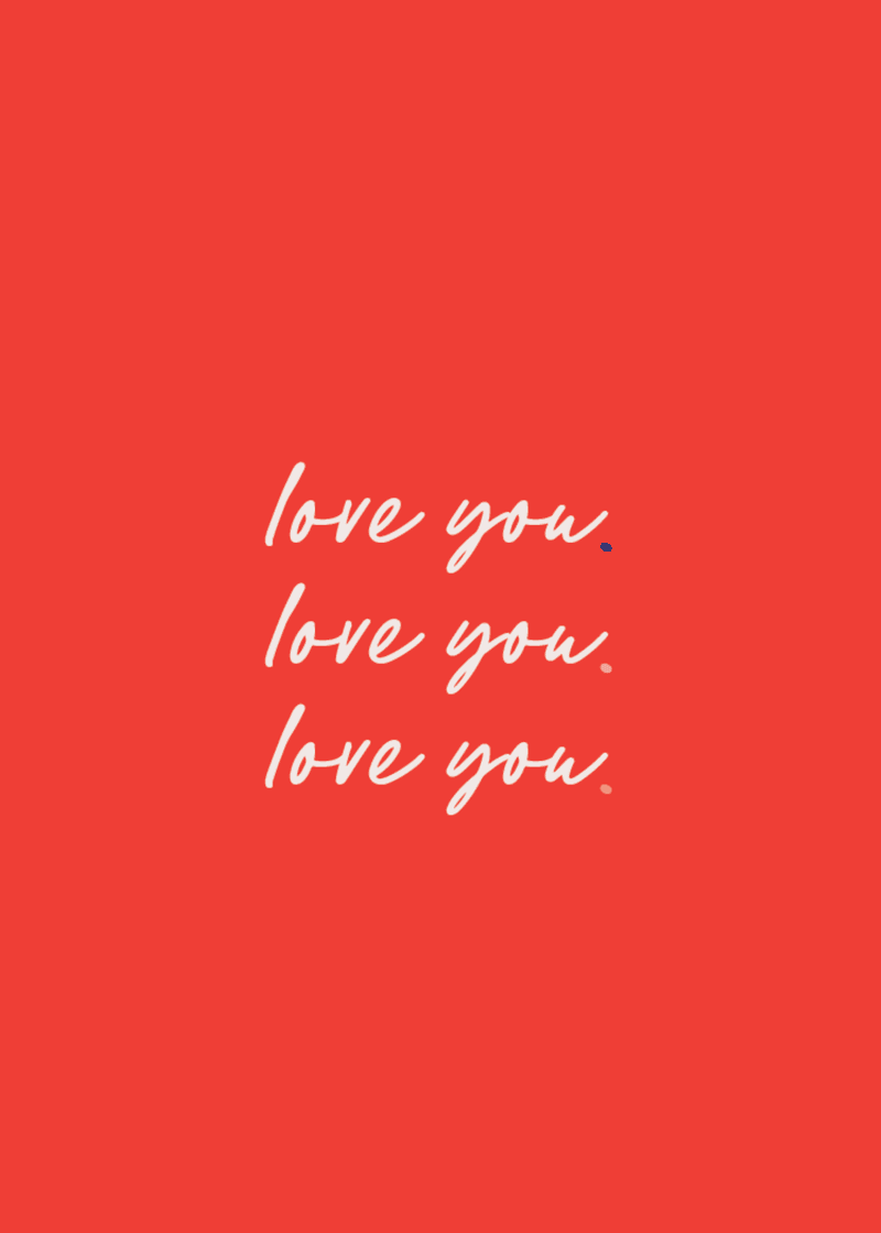 Love You Greeting Card E0