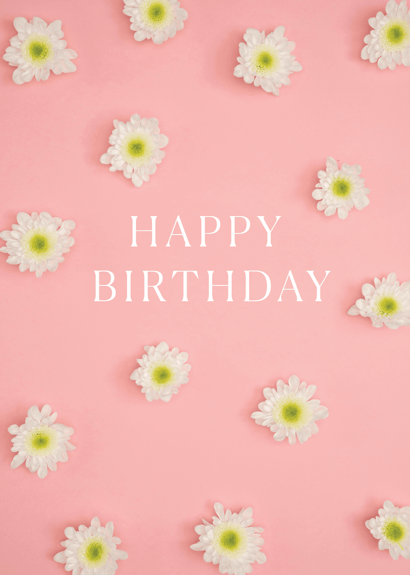 Happy Birthday Flowers Greeting Card T3
