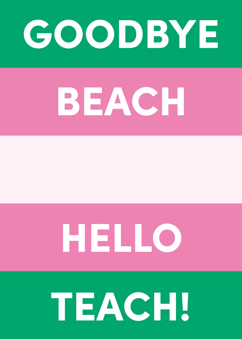 Hello Teach Greeting Card A8