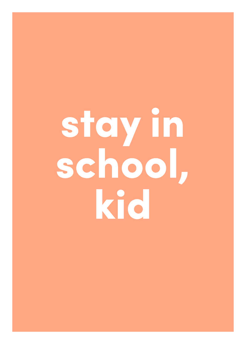 Stay in School Greeting Card E4