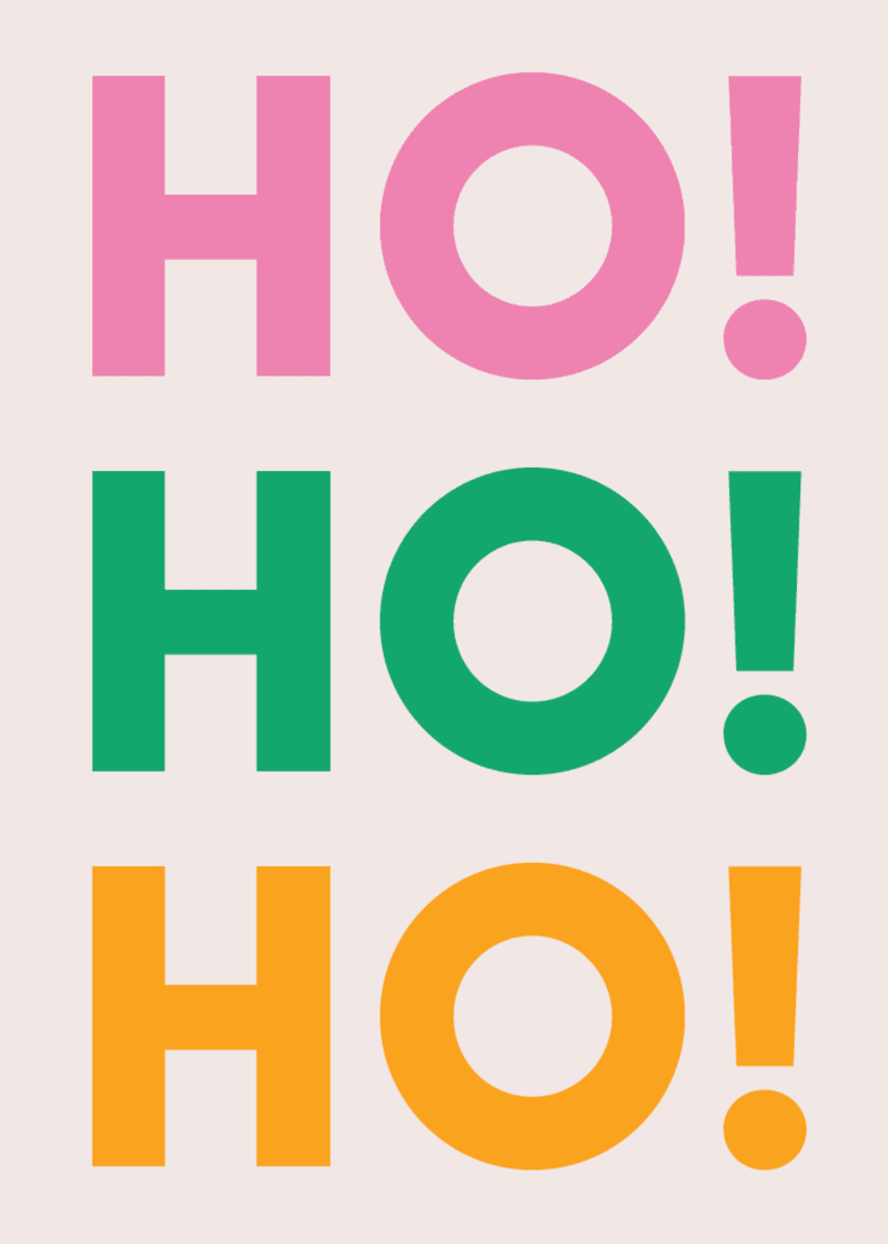 Ho Ho Ho Greeting Card S0