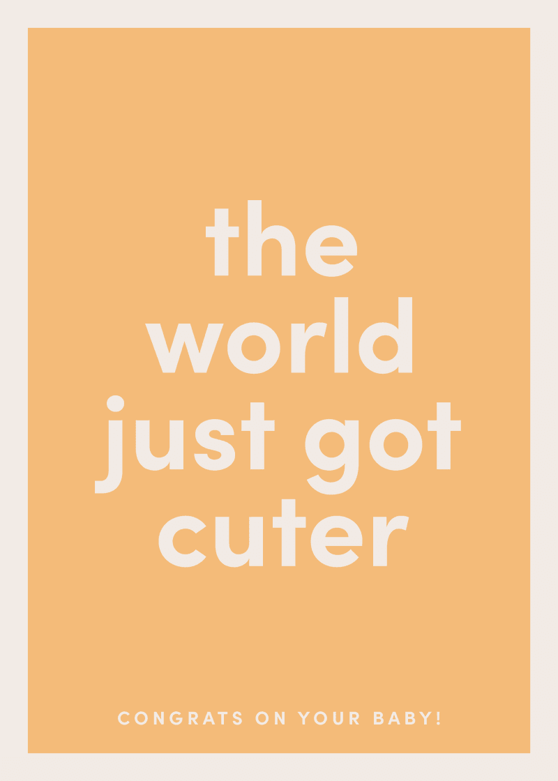 World Just Got Cuter Greeting Card U2