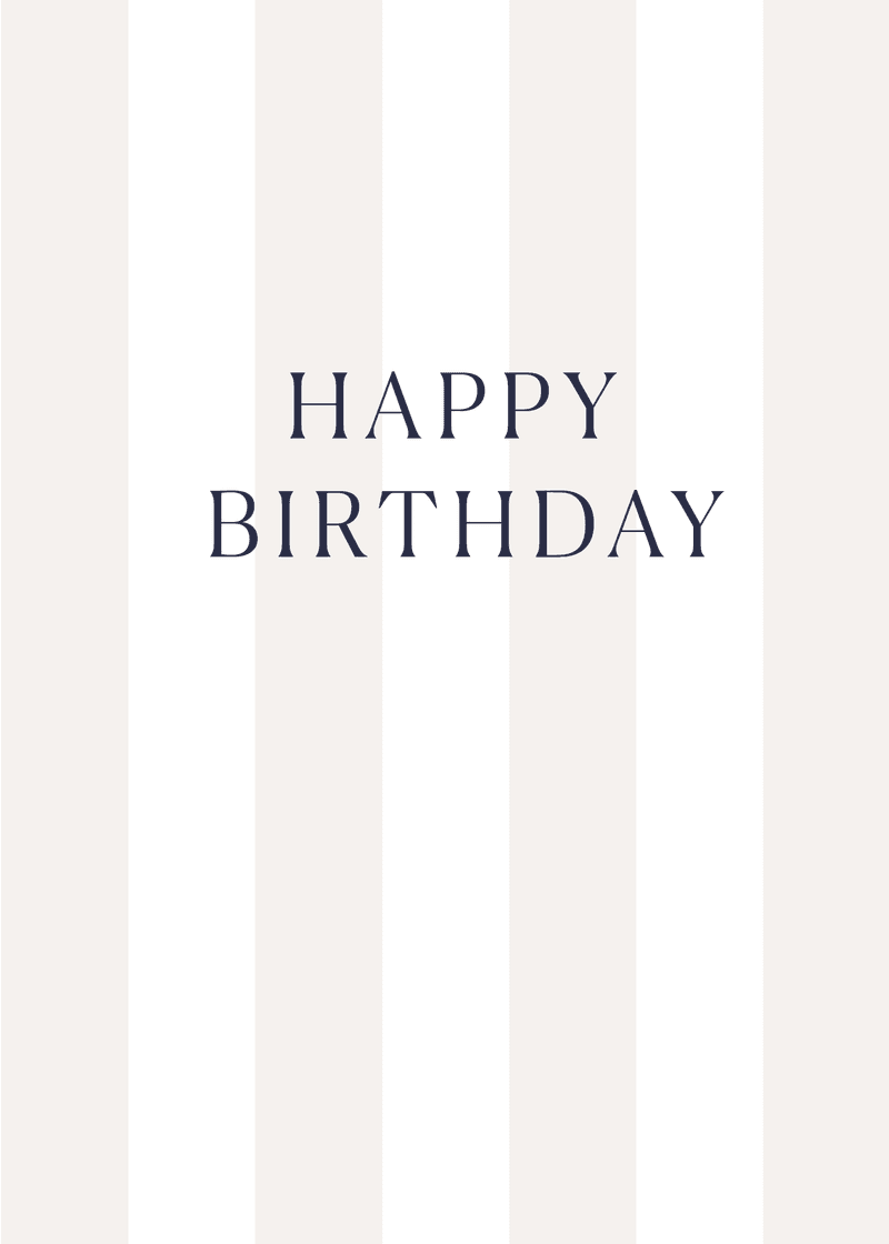 Happy Birthday Stripes Greeting Card K9