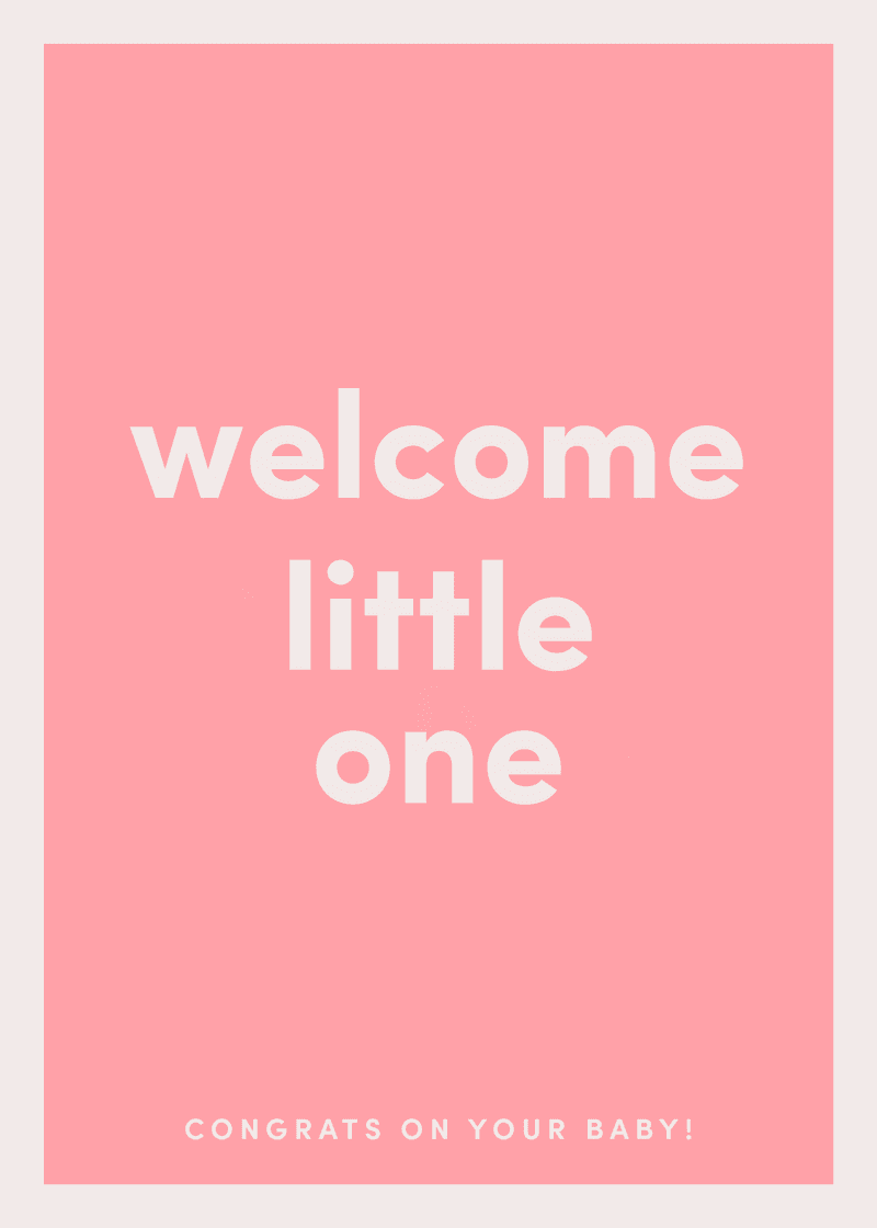 Welcome Little One Greeting Card N5