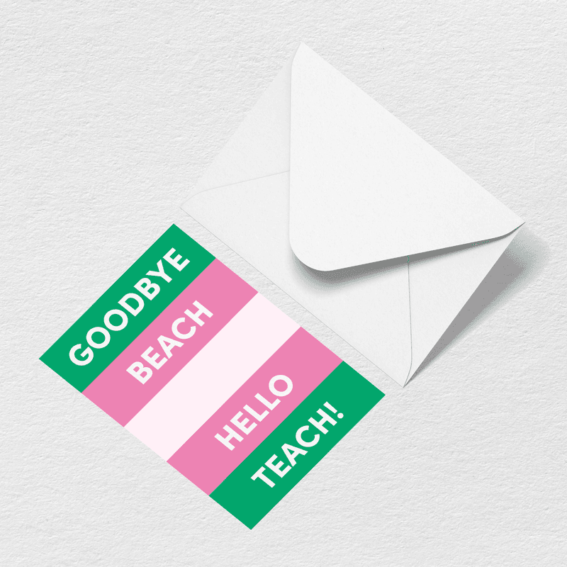 Hello Teach Greeting Card A8