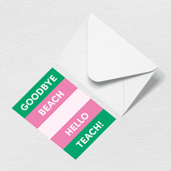 Hello Teach Greeting Card A8