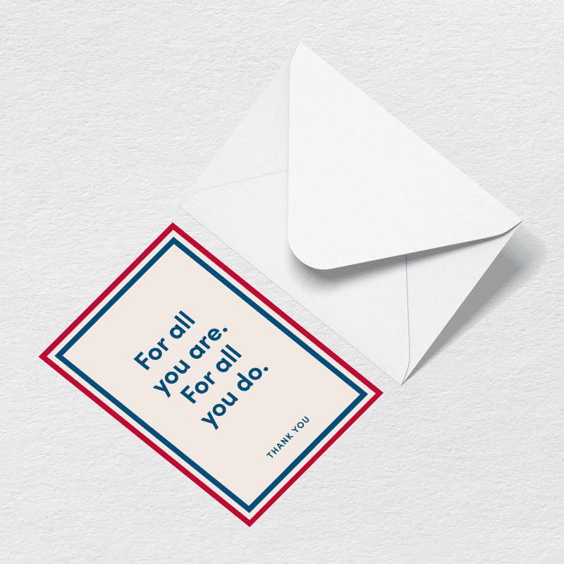 Thank You For All You Do Greeting Card E1