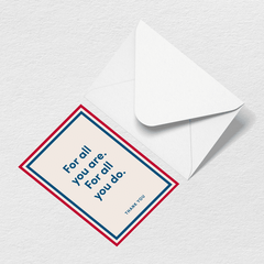 Thank You For All You Do Greeting Card E1