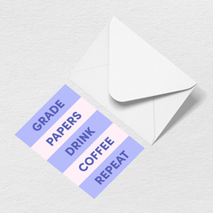 Grade Papers Greeting Card V2