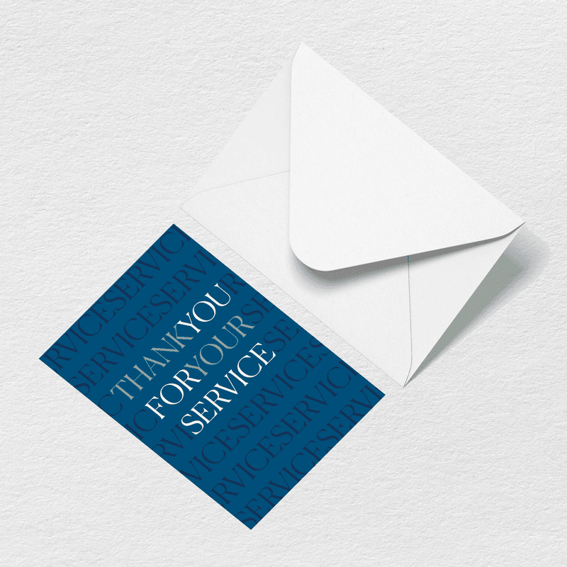 Thank You For Your Service Greeting Card Z8