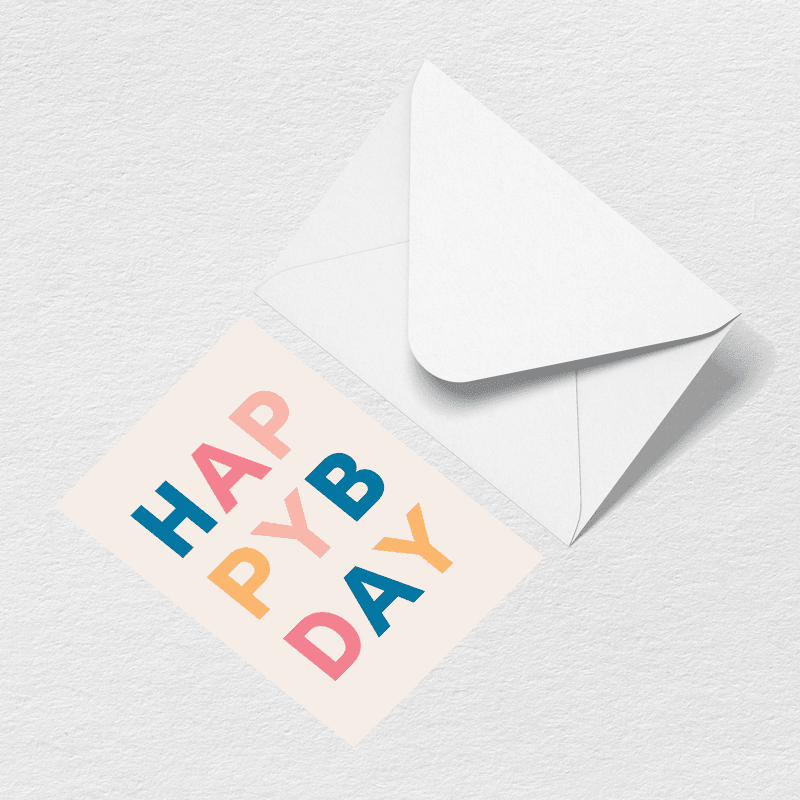 Happy Birthday Letters Greeting Card O4
