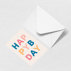 Happy Birthday Letters Greeting Card O4