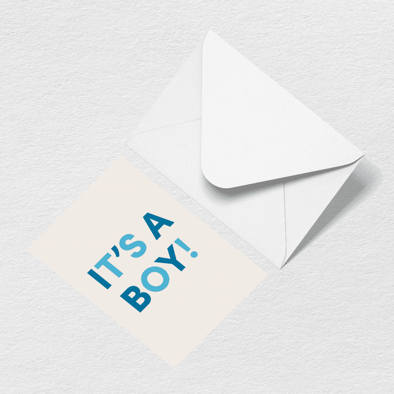 It's A Boy Greeting Card E9