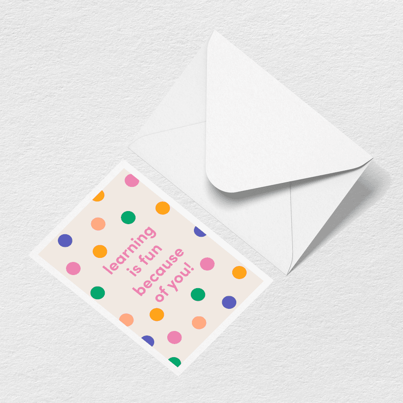 Learning is Fun Greeting Card P0