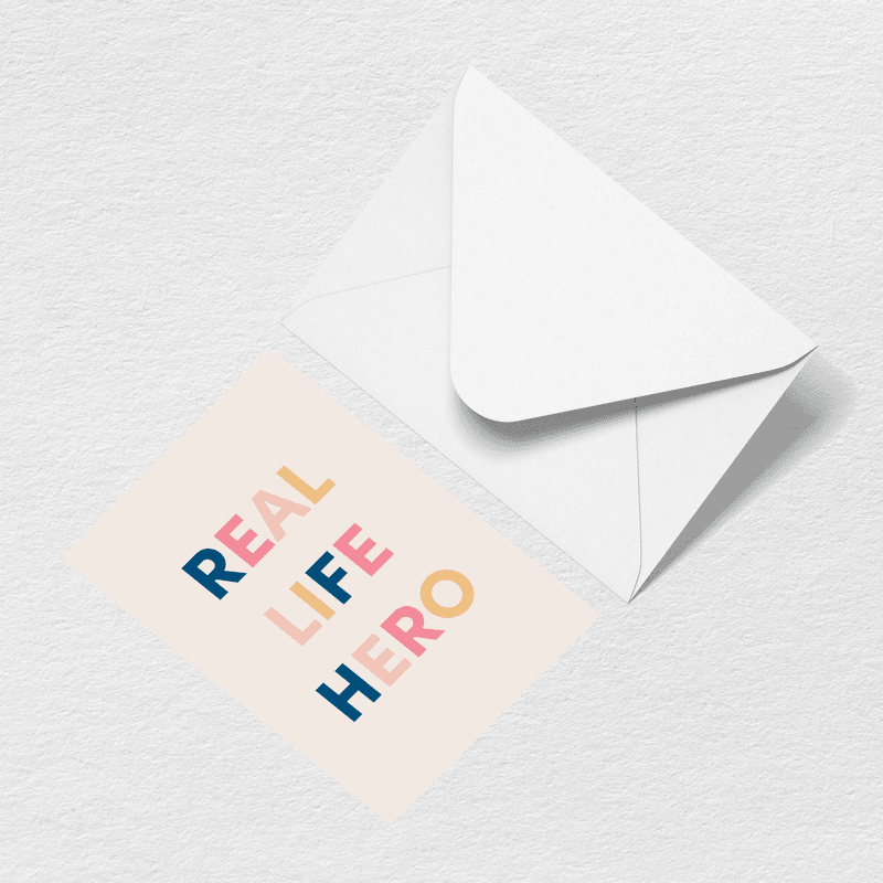 Real Life Hero Greeting Card F5