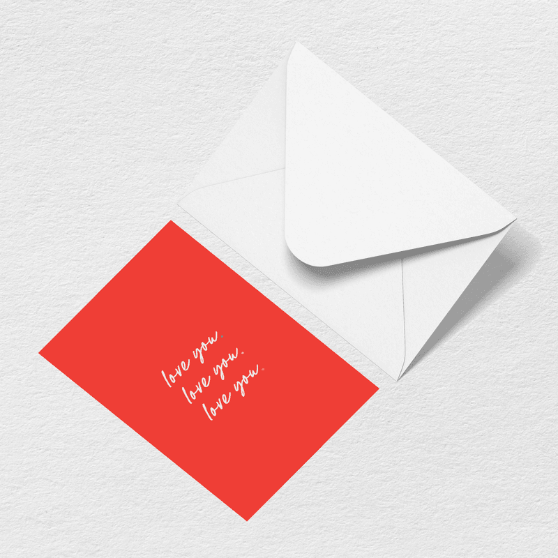 Love You Greeting Card E0