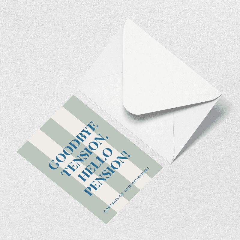 Hello Pension Greeting Card C8