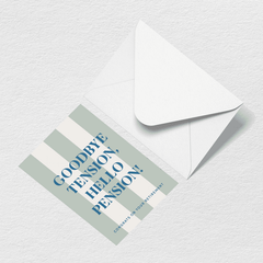 Hello Pension Greeting Card C8