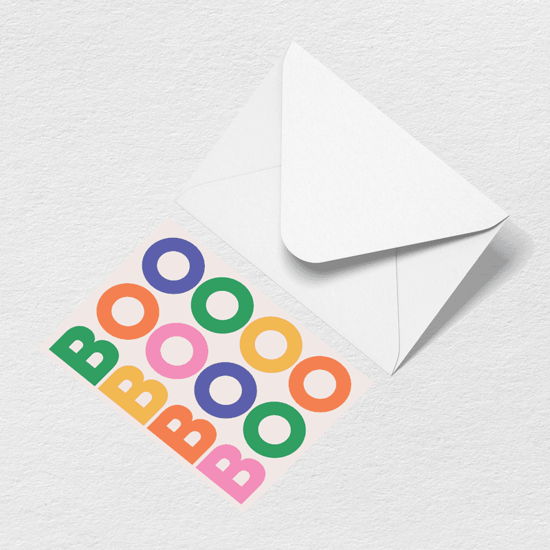 Boo Greeting Card D8