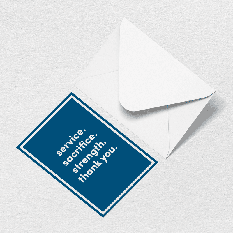 Thank You For Your Sacrifice Greeting Card F5