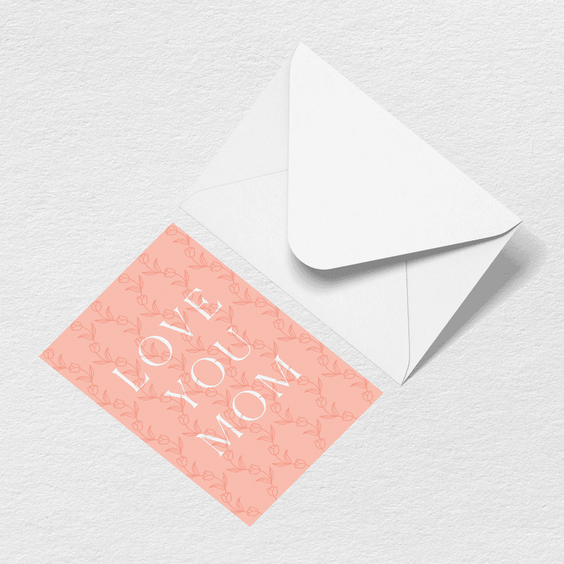 Love You Mom Greeting Card L4